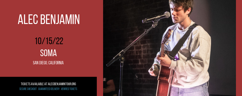 Alec Benjamin at Alec Benjamin Tour tickets Alec Benjamin at Alec Benjamin Tour